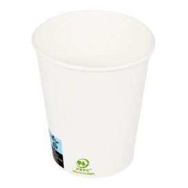 Bicchiere di Carta 9 Oz/280ml Bianco Ø8,0cm (50 Pezzi)