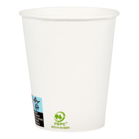 Bio Kaffeebecher To Go weiß 9 Oz/280ml Ø8,0cm (50 Stück)