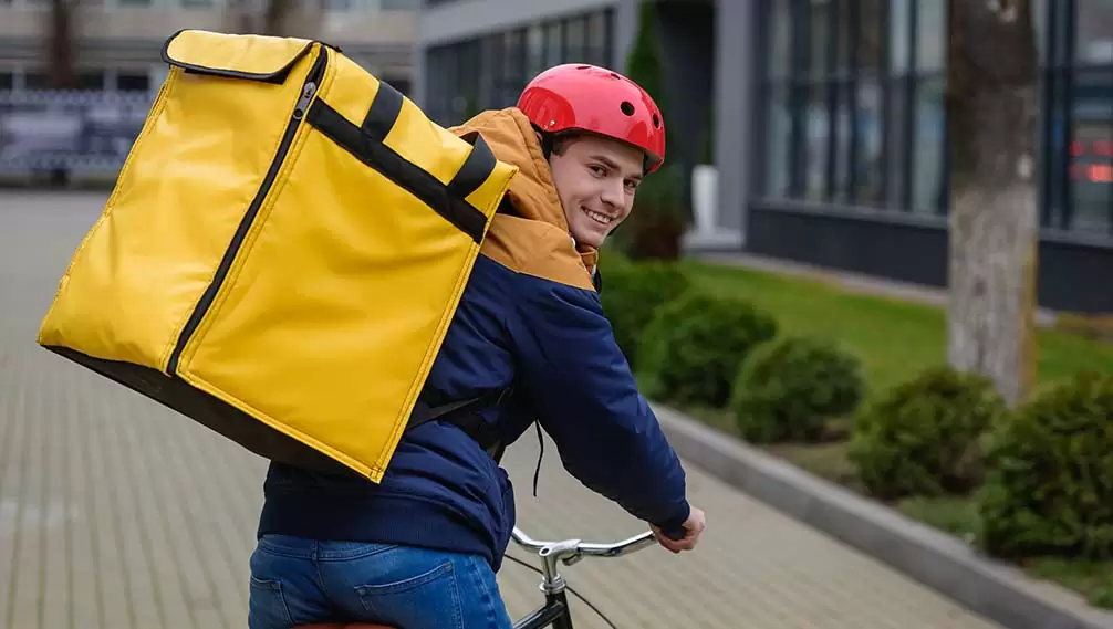 Fahrradfahren für eine nachhaltigere Lieferung
