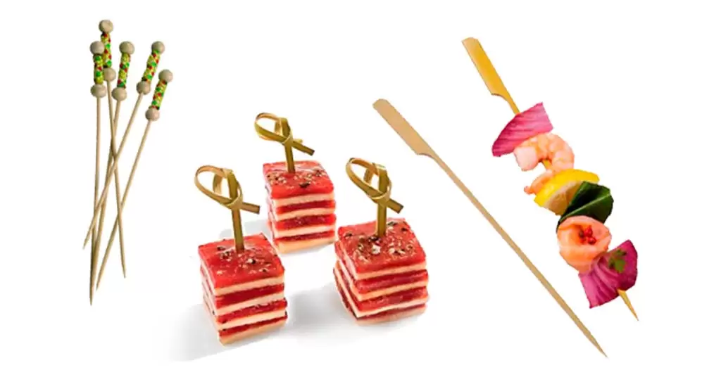 recetas originales con pinchos de bambú